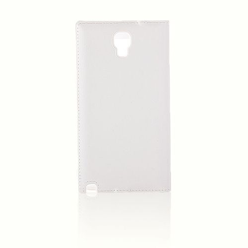 Samsung Note 3 Neo N7500 Dikişli Yan Kapaklı TPU Kılıf Beyaz