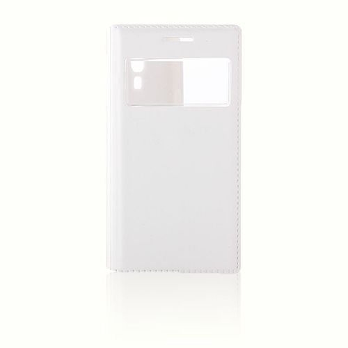 Samsung S4 Mini I9190 Dikişli Yan Kapaklı TPU Kılıf Beyaz