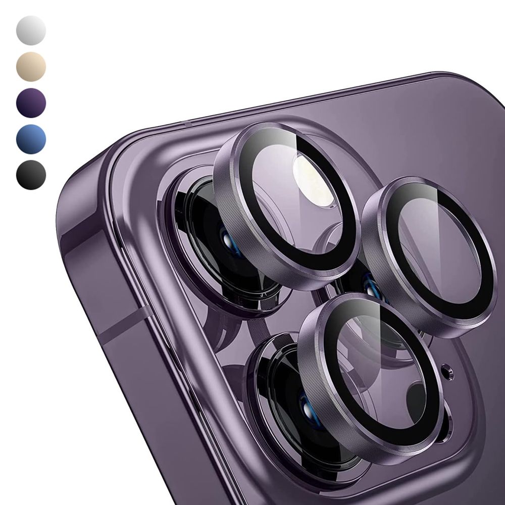 Shaza iPhone 14 Pro / iPhone 14 Pro Max Safir Kamera Lens Koruyucu 3lü Set
