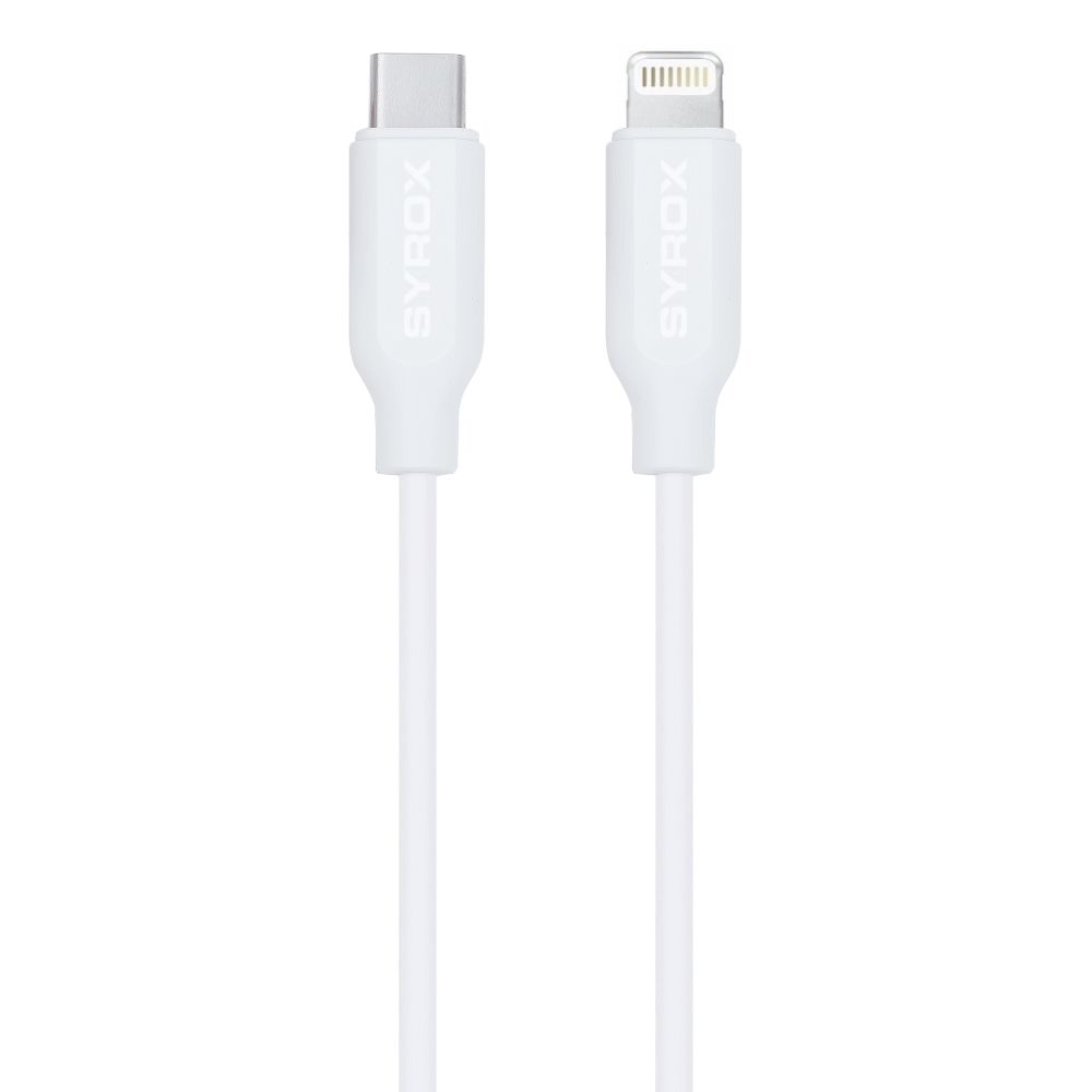 Syrox C115 Type-C to Lightning Data/Şarj Kablosu 2mt 3.0A PD 20W Beyaz