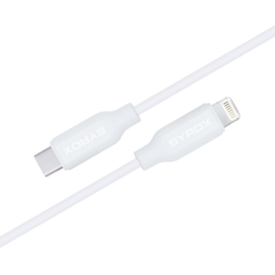 Syrox C115 Type-C to Lightning Data/Şarj Kablosu 2mt 3.0A PD 20W Beyaz