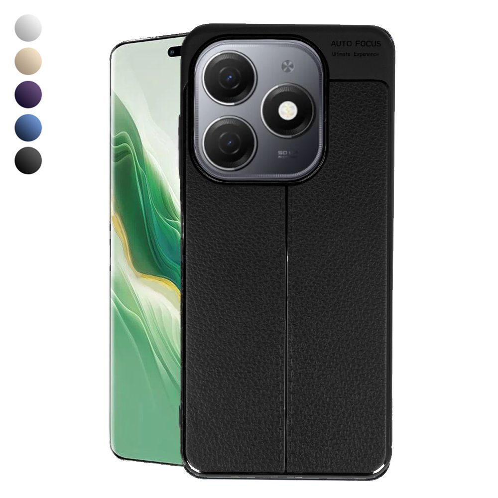 Tecno Spark 20 Kılıf Auto Focus Deri Desen Silikon Arka Kapak