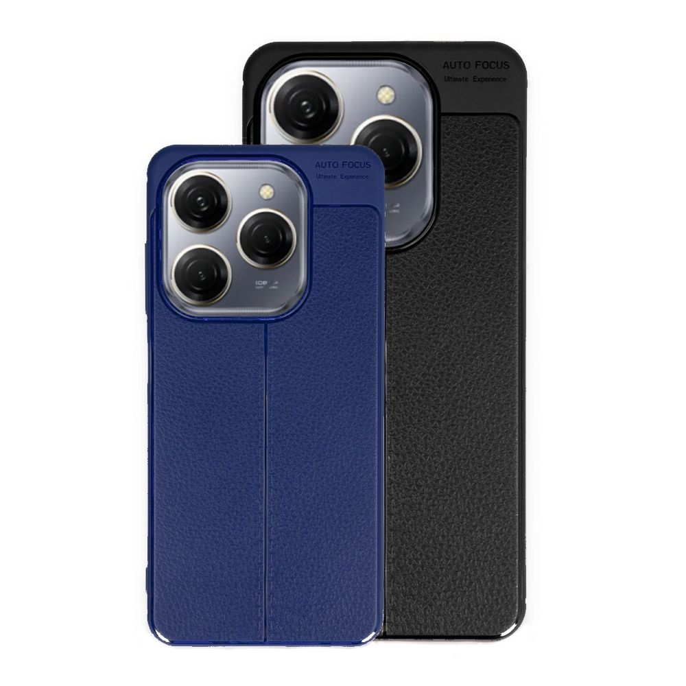 Tecno Spark 20 Pro Kılıf Auto Focus Deri Desen Silikon Arka Kapak