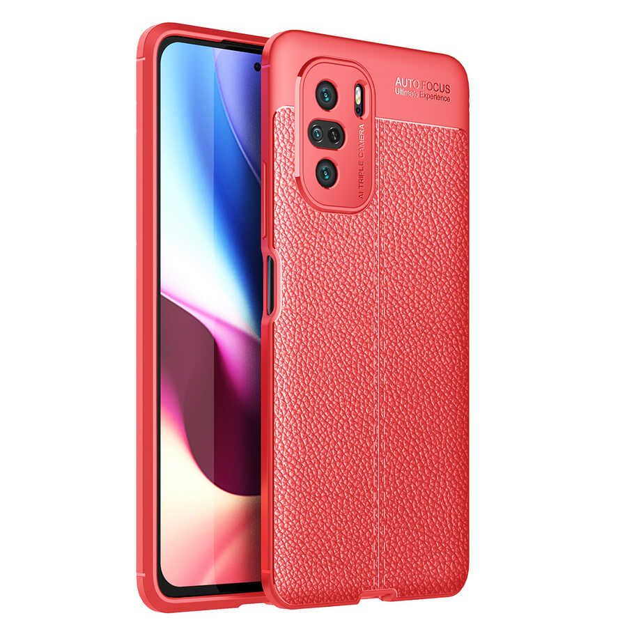 Xiaomi Poco F3 Kılıf Focus Deri Desen Silikon Arka Kapak