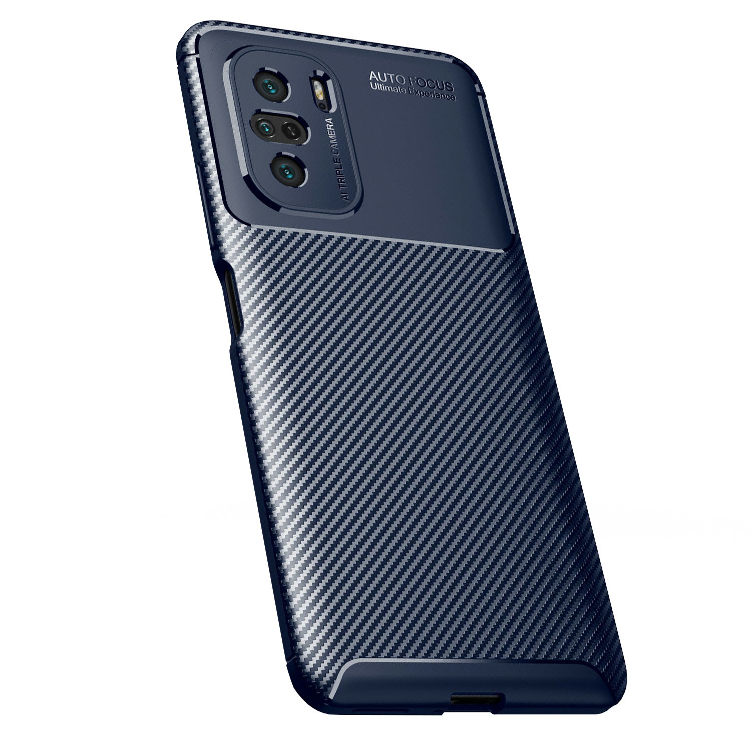 Xiaomi Poco F3 Kılıf Focus Carbon Desen Silikon Arka Kapak
