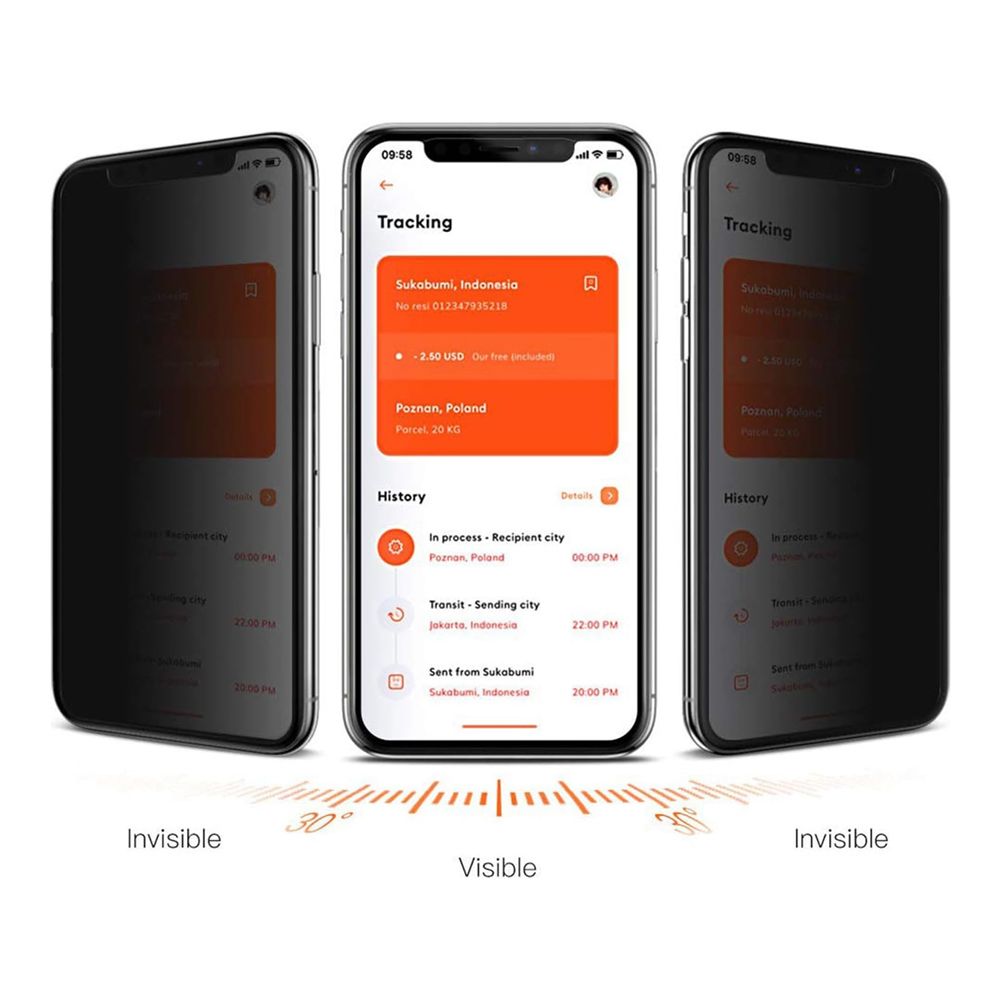 Yesido iPhone 14 Premium 5D Privacy Hayalet Cam Ekran Koruyucu