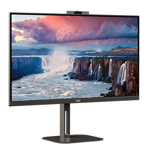 AOC 27' IPS Q27V5CW/BK 1MS 75HZ HDM-DP WEB KAMERALI PIVOT İŞ MONİTÖRÜ #1