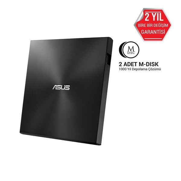 ASUS 8x ZENDRIVE SDRW-08U7M-U USB 2.0 Slim Harici DVD Yazıcı Siyah #1