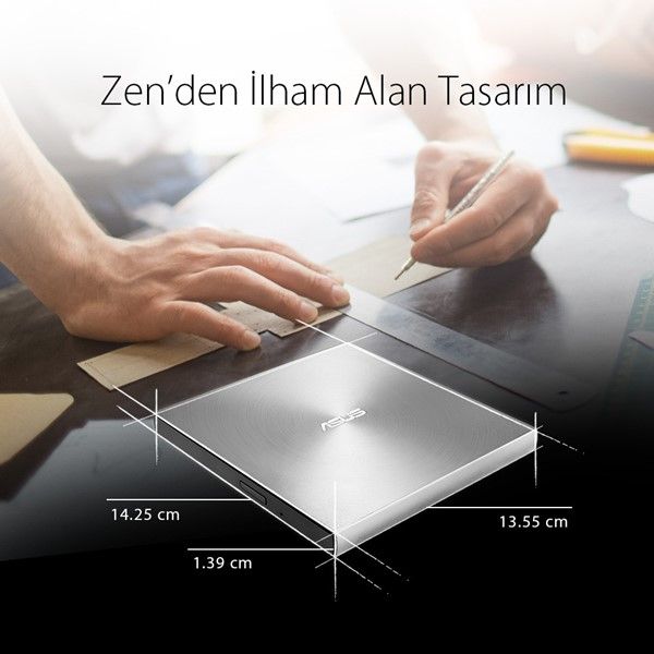 ASUS 8x ZENDRIVE SDRW-08U7M-U USB 2.0 Slim Harici DVD Yazıcı Siyah #3