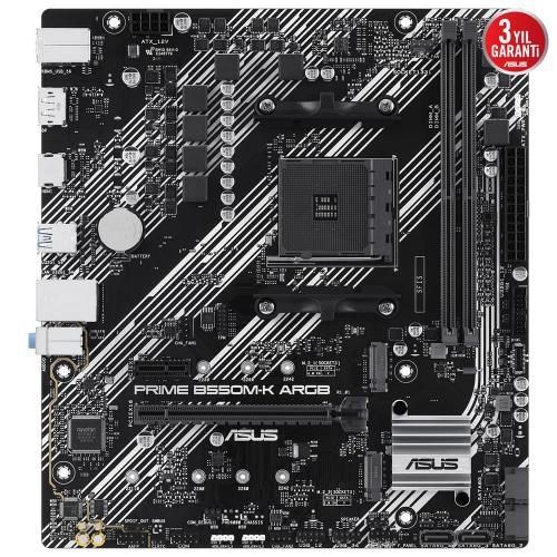 ASUS PRIME B550M-K ARGB DDR4 M2 PCIe NVME HDMI DVI PCIe 16X v4.0 AM4 mATX	 #2
