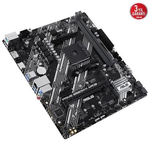ASUS PRIME B550M-K ARGB DDR4 M2 PCIe NVME HDMI DVI PCIe 16X v4.0 AM4 mATX	 #3