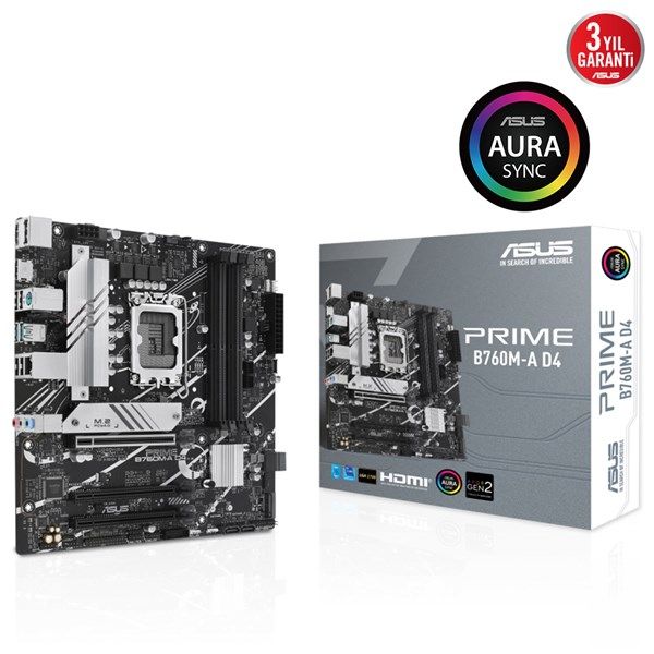 ASUS PRIME B760M-A DDR4 HDMI DP PCIe 16X v4.0 1700p mATX #1