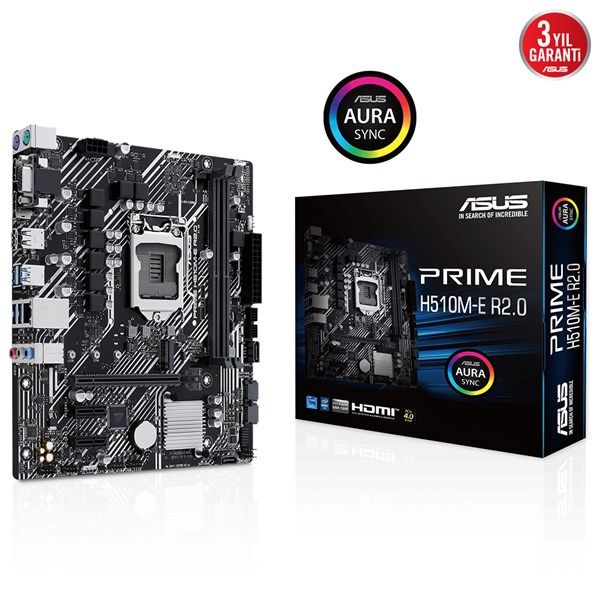 ASUS PRIME H510M-E R2.0 DDR4 HDMI-DP PCIE 3.0 1200p v2 mATX #1