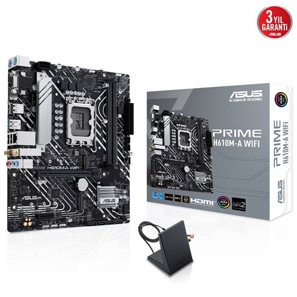 ASUS PRIME H610M-A WIFI DDR5 HDMI DP PCIe 16X v4.0 1700p mATX	 #1
