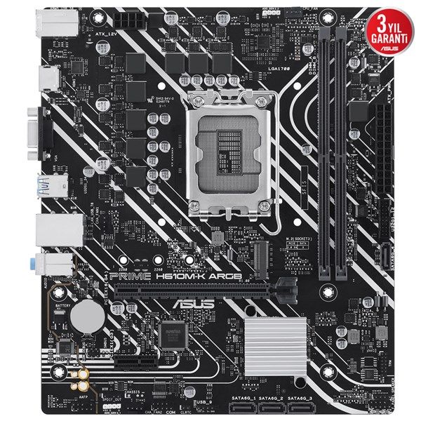 ASUS PRIME H610M-K RGB DDR5 M2 PCIe NVME HDMI PCIe 16X v4.0 1700p mATX #2