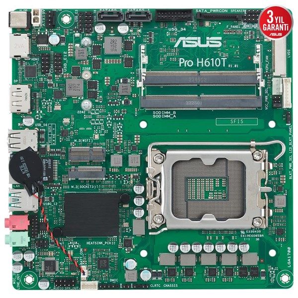 ASUS PRO H610T-CSM DDR5 HDMI-DP PCIE 4.0 1700p mATX KURUMSAL ANAKART #2