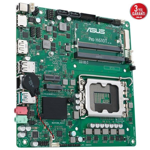 ASUS PRO H610T-CSM DDR5 HDMI-DP PCIE 4.0 1700p mATX KURUMSAL ANAKART #3