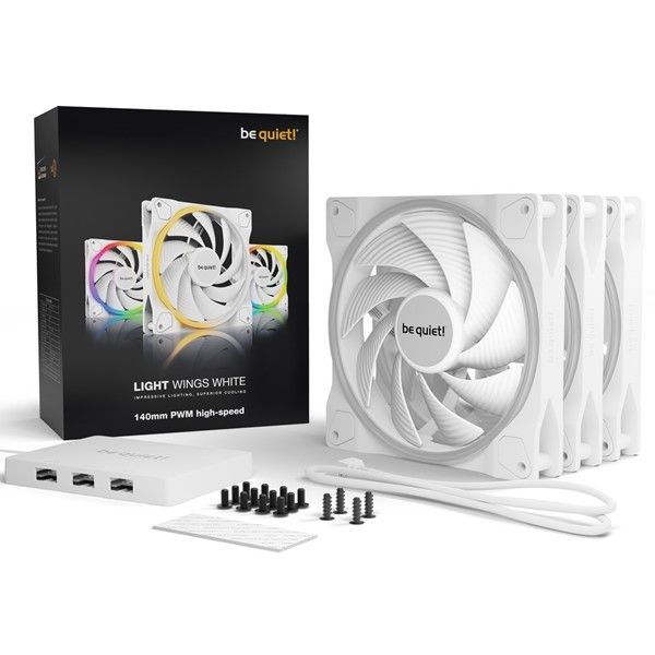 Be Quiet! Light Wings White 140Mm Pwm  Premium Argb Kasa Fanı  4-Pin 3-lü Paket - BL103 #4