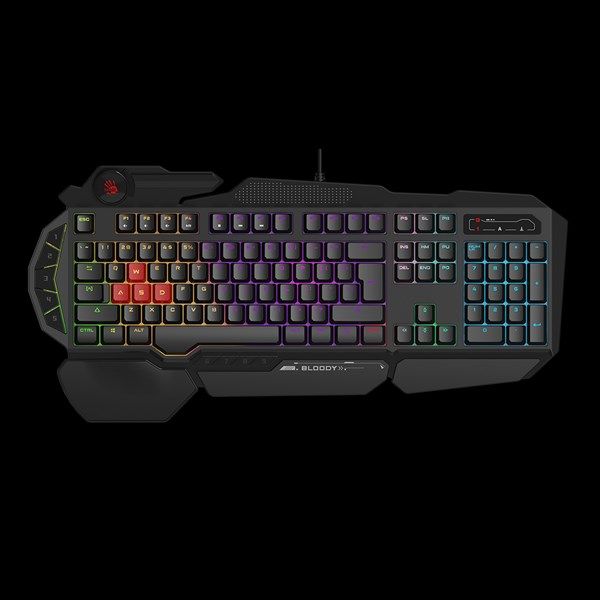 BLOODY B310N USB Q Trk RGB Led Aydınlatmalı Mekanik Hisli Siyah Gaming Klavye Bilek Destekli #1