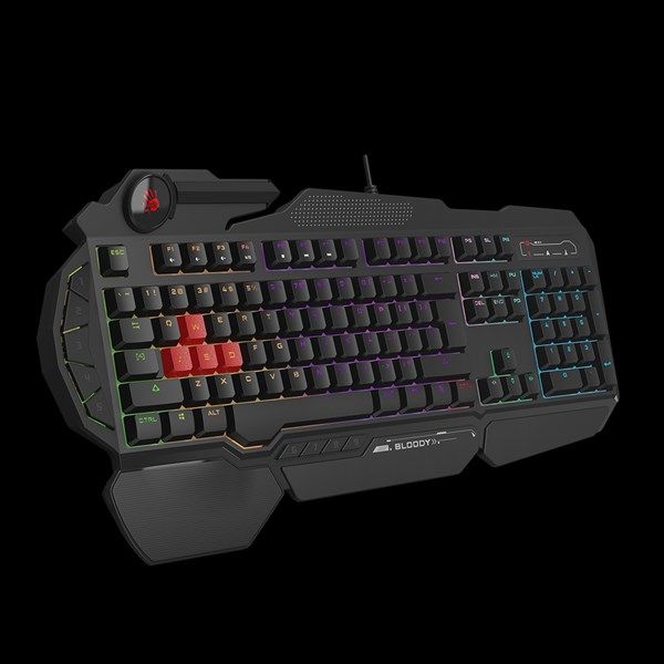 BLOODY B310N USB Q Trk RGB Led Aydınlatmalı Mekanik Hisli Siyah Gaming Klavye Bilek Destekli #3