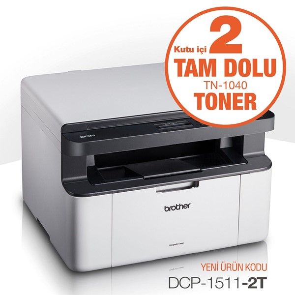 BROTHER DCP-1511-2T A4 Siyah Çok Fonksiyonlu Laser Yazıcı USB 2.0 Demo+1 Tonerli #1