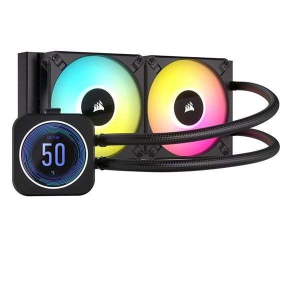 CORSAIR 240MM H100I ELITE LCD XT CW-9060074-WW RGB LCD EKRANLI AM5-1851P SIVI SOĞUTMALI İŞLEMCİ FANI #1