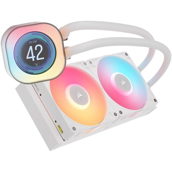 CORSAIR 240MM TITAN 240RX LCD CW-9061025-WW AM5-1851P  RGB SIVI SOĞUTMALI İŞLEMCİ FANI BEYAZ #2