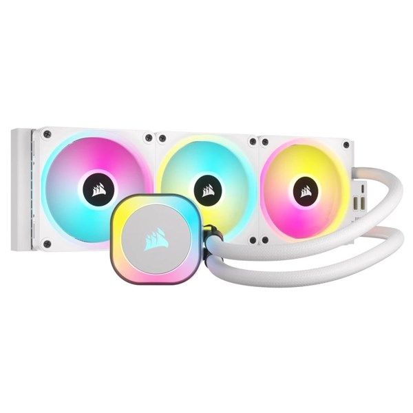 CORSAIR 360MM H150i CW-9061006-WW RGB SIVI SOĞUTUCULU AM5-1700P İŞLEMCİ FANI BEYAZ #1