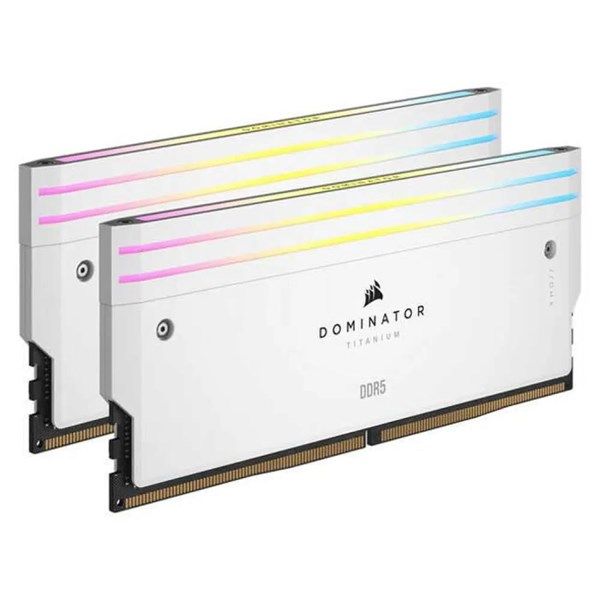 CORSAIR 96GB (2X 48GB) DDR5 6400MHZ CL32 RGB DUAL KIT PC RAM DOMINATOR TITANIUM CMP96GX5M2B6400C32W BEYAZ #1