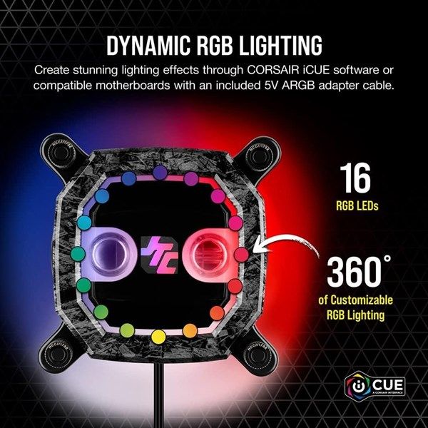 CORSAIR CX-9010020-Ww Hydro X Serisi XC8 RGB PRO CPU Su Bloğu JayzTwoCents Sürümü (1700/1200/AM4) #4