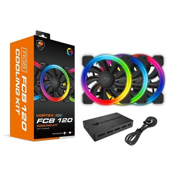 COUGAR VORTEX RGB CF-V12FB-RGB RGB 120mm KASA FANI 3-lü PAKET #1