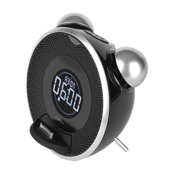 EDIFIER IF230B Tick Tock Dock 9W RMS iPod iPhone Uyumlu FM Radyolu Siyah Bluetooth Hoparlör #1