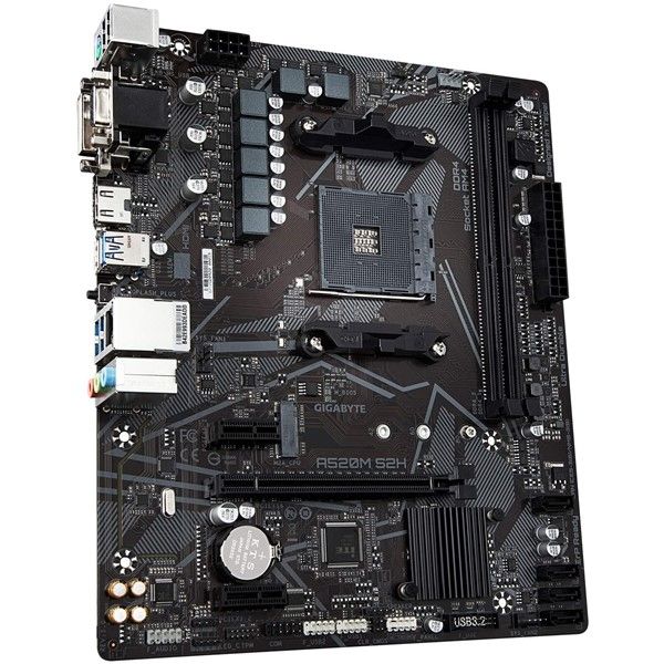 GIGABYTE A520M-S2H DDR4 M2 PCIe NVME HDMI DVI PCIe 16X v4.0 AM4 mATX #4