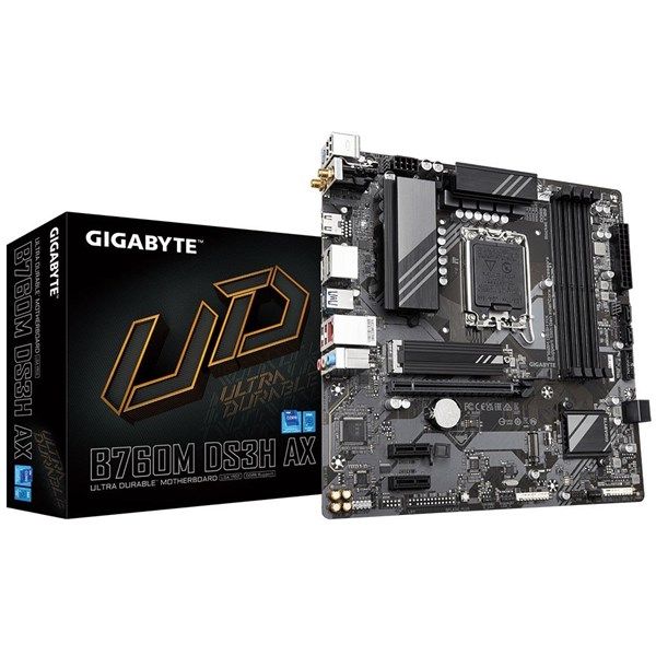 GIGABYTE B760M DS3H AX WIFI-6E DDR4 HDMI TYPE-C DP PCIE 4.0 1700p mATX #1