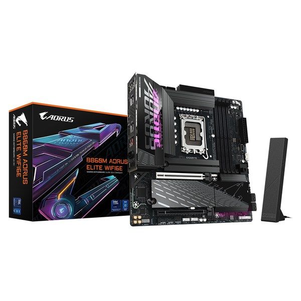 GIGABYTE B860M AORUS ELITE WIFI6E DDR5 HDMI-DP TYPEC PCIE 5.0 1851P mATX #1