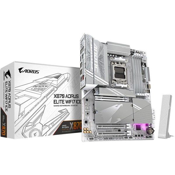 GIGABYTE X870 AORUS ELITE WIFI-7 ICE DDR5 HDMI DP PCIe 16X v5.0 AM5 ATX #1