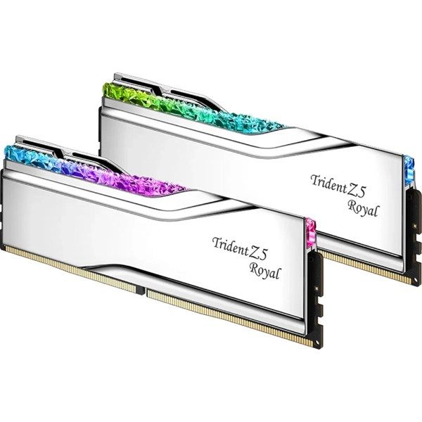 GSKILL 48GB (2X 24GB) DDR5 8200MHZ CL40 RGB DUAL KIT PC RAM TRIDENT Z5 ROYAL SILVER F5-8200J4052F24GX2-TR5S #2