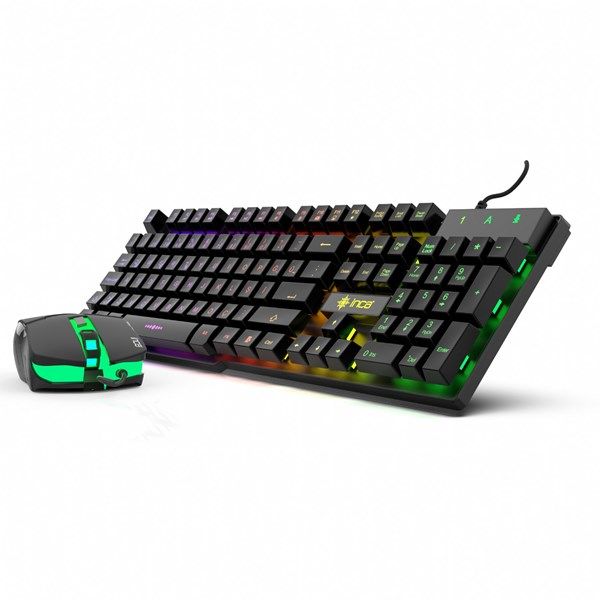 INCA IKG-448 USB Q Trk RGB Led Aydınlatmalı Mekanik Hisli Siyah Gaming Klavye - Mouse Set #1