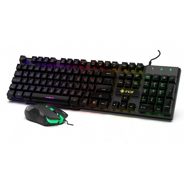 INCA IKG-448 USB Q Trk RGB Led Aydınlatmalı Mekanik Hisli Siyah Gaming Klavye - Mouse Set #2