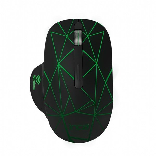 INCA IWM-051T Kablosuz Led Aydınlatmalı Sessiz Şarjlı 1600dpi Gaming Optic Siyah Mouse #1