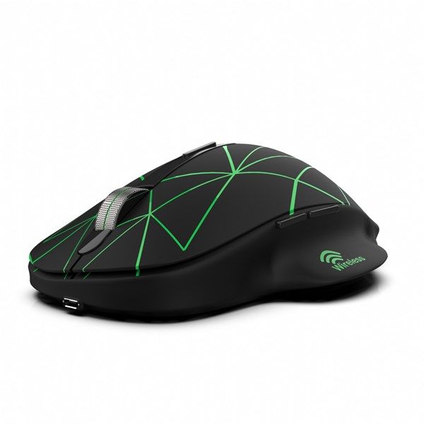INCA IWM-051T Kablosuz Led Aydınlatmalı Sessiz Şarjlı 1600dpi Gaming Optic Siyah Mouse #2