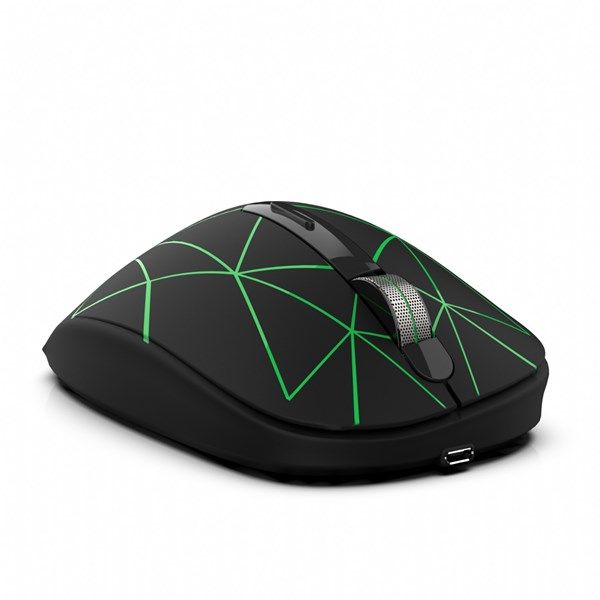 INCA IWM-051T Kablosuz Led Aydınlatmalı Sessiz Şarjlı 1600dpi Gaming Optic Siyah Mouse #3