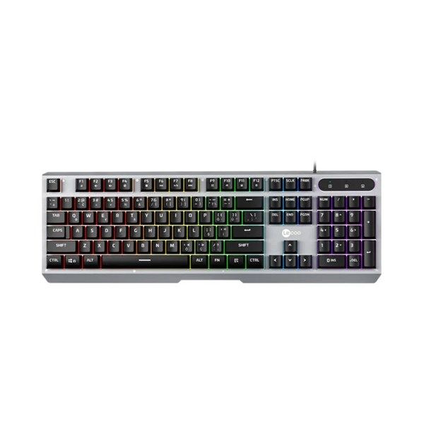 LENOVO LECOO KB121 USB Q Trk Rainbow Aydınlatmalı Mekanik Hisli Metalik Gaming Klavye #1