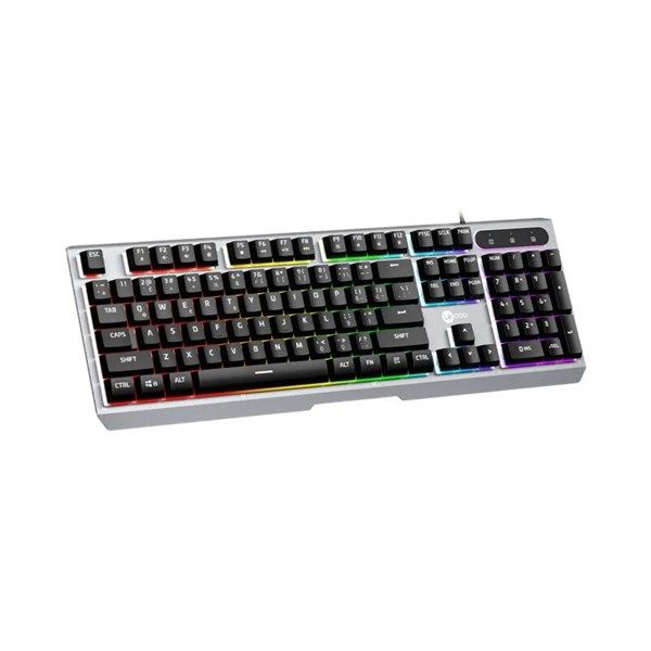LENOVO LECOO KB121 USB Q Trk Rainbow Aydınlatmalı Mekanik Hisli Metalik Gaming Klavye #2