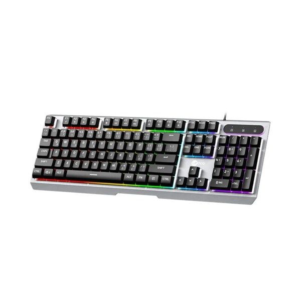 LENOVO LECOO KB121 USB Q Trk Rainbow Aydınlatmalı Mekanik Hisli Metalik Gaming Klavye #3