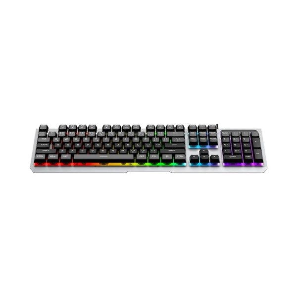 LENOVO LECOO KB121 USB Q Trk Rainbow Aydınlatmalı Mekanik Hisli Metalik Gaming Klavye #4