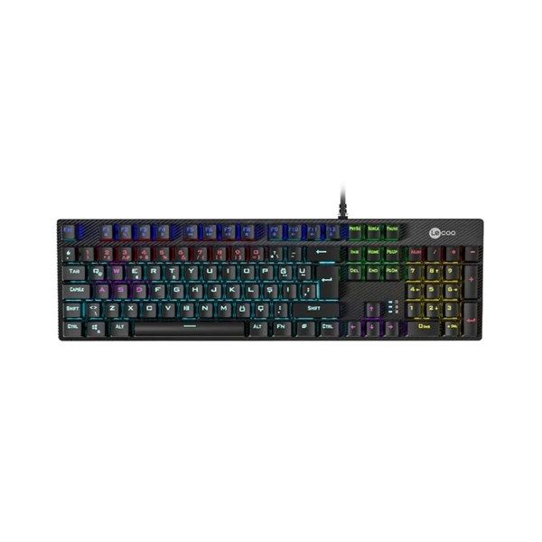 LENOVO LECOO KG1101 USB Q Trk RGB Led Aydınlatmalı Mekanik Siyah Gaming Klavye #2