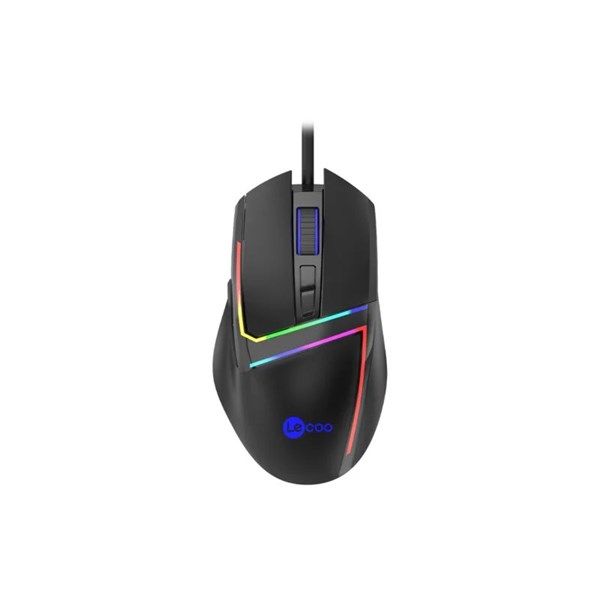 LENOVO LECOO MS106 USB RGB Led Aydınlatmalı 3200dpi Gaming Optic Siyah Mouse #1