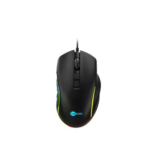 LENOVO LECOO MS140 USB RGB Led Aydınlatmalı 6400dpi Gaming Optic Siyah Mouse #1