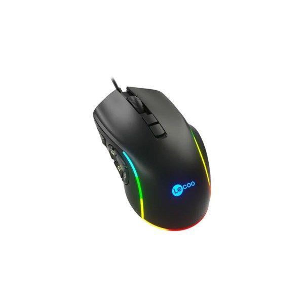 LENOVO LECOO MS140 USB RGB Led Aydınlatmalı 6400dpi Gaming Optic Siyah Mouse #2